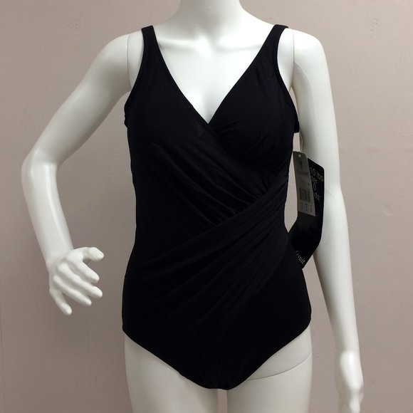 Miraclesuit Oceanus Black One Piece Bathing Suit - Picture 3 of 8